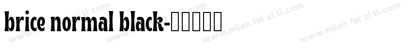 brice normal black字体转换